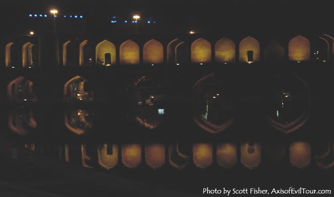 Night View of Esfahan Bridge